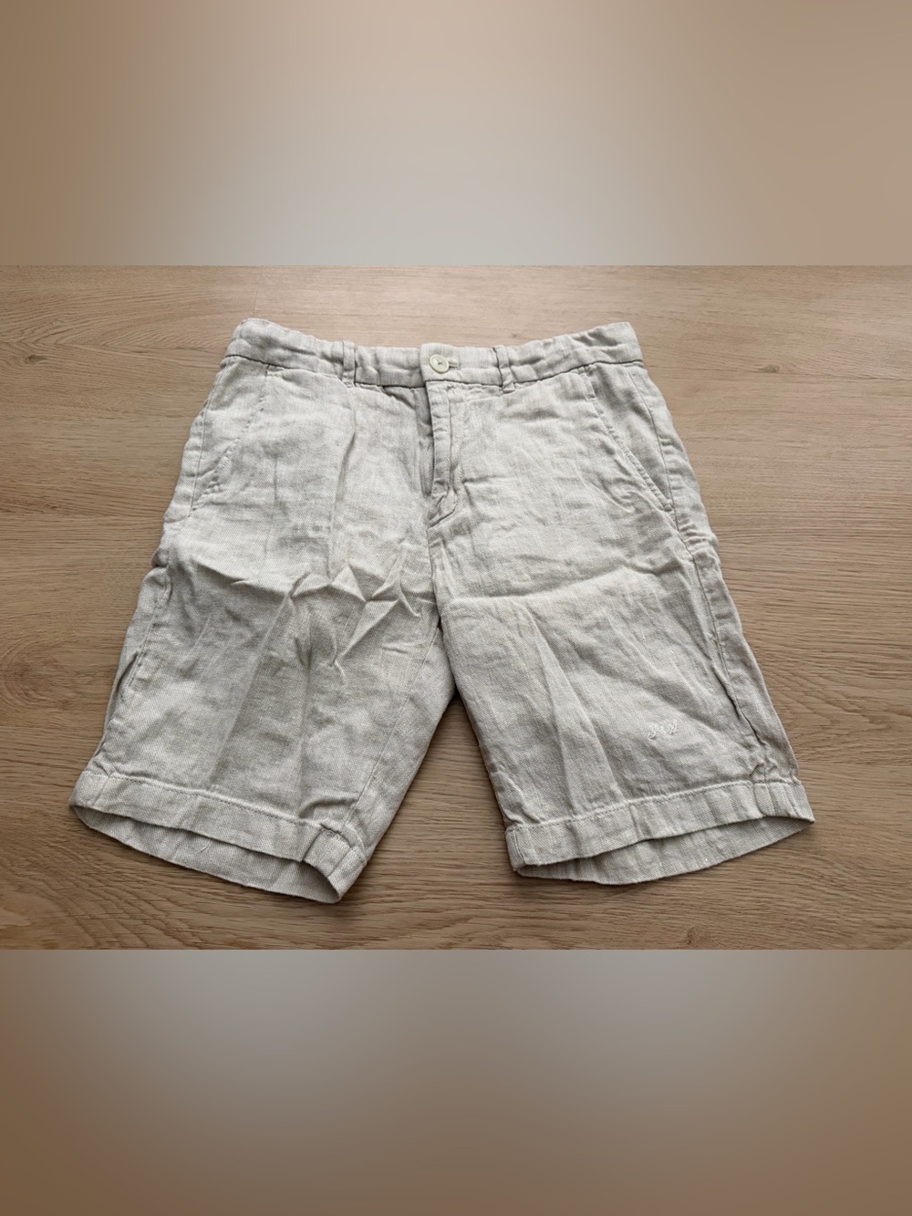 Porter & Ash Men's Linen Blend Shorts Size 29 Casual Beach Beige